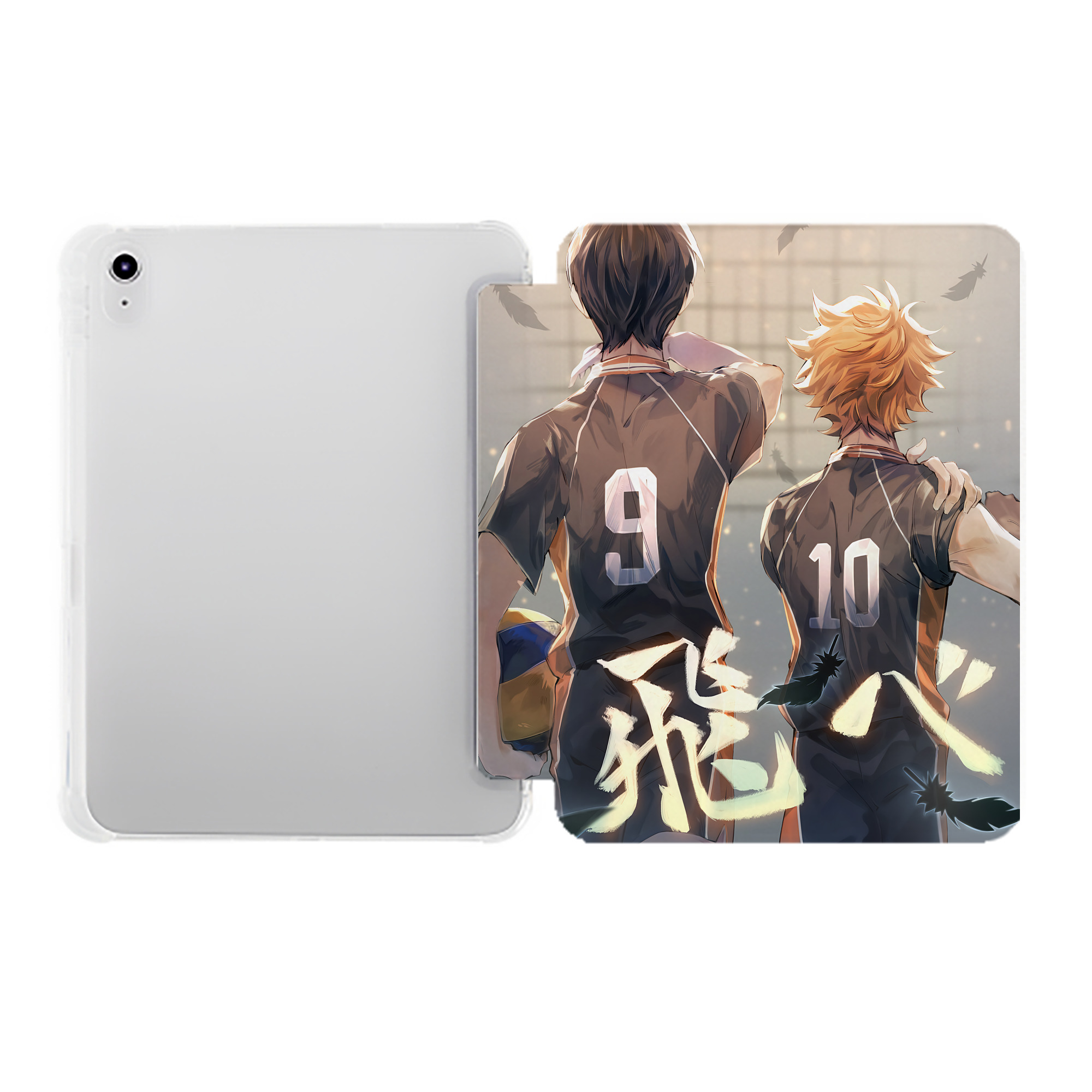 （画像用） ハイキュー!! Haikyu!! IPad ケース ペン収納付き 三つ折りスタンド PUレザー×シリコン 対応機種9.5/10.5/10.9インチ